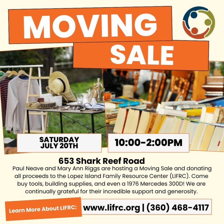 Moving Sale: All Proceeds Will be Donated to LIFRC