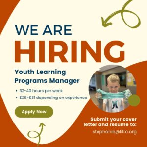 Read more about the article We are hiring for Youth Learning Programs Manager!