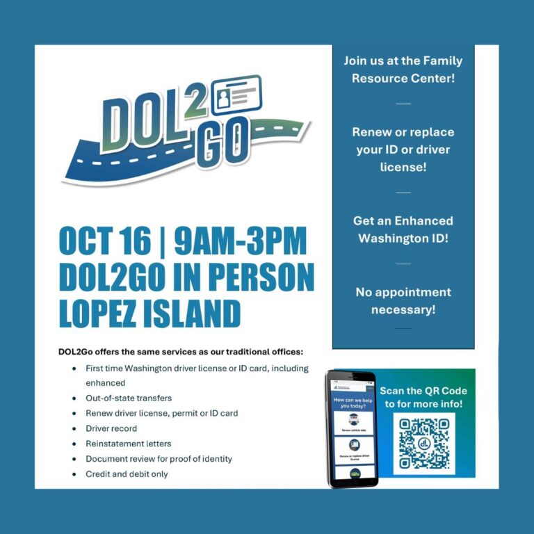 Department of Licensing is Coming to Lopez!